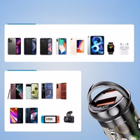 Wozinsky 65W Car Laadija USB-C PD 65W / USB-A 45W QC 3.0 - must