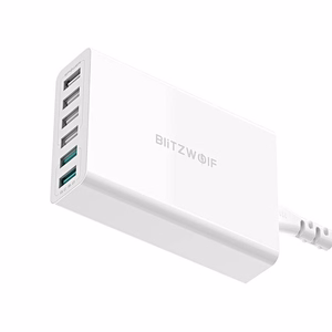 Laadija 6x USB  Blitzwolf BW-S15, QC 3.0, 60 W (valge)