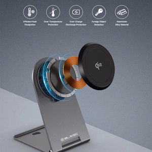 Blavec Induction laadija BQI-01 Qi2 15W magnetiline Magsafe + Raptor kaabel tüüp C to tüüp C (BQI01-QI2MS) hõbedane