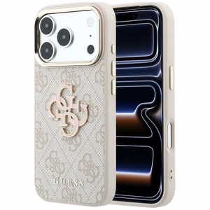 Guess 4G & Big Resin Logo ümbris mudelile iPhone 17 Pro / 18 Pro – värv: roosa
