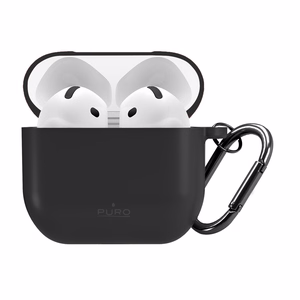 Puro Icon ümbris AirPods 4 jaoks - must