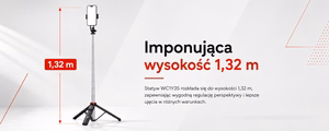 Wozinsky selfipulk WC1Y3S teleskoopstatiiv 1.3m telefonihoidikuga - must