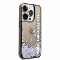 Karl Lagerfeld Liquid Glitter Elong ümbris jaoks iPhone 14 Pro - must