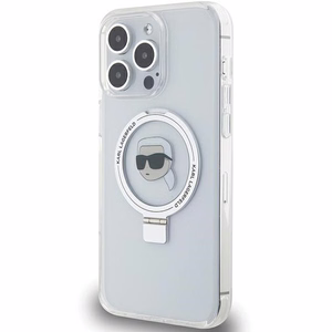 Karl Lagerfeld KLHMP15LHMRSKHH iPhone 15 Pro 6.1" белый/белый жёсткий чехол Ring Stand Karl Head MagSafe