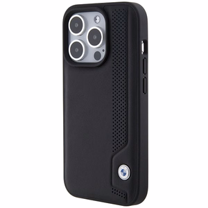 BMW Leather Blue Dots чехол iPhone 15 Pro Max - чёрный