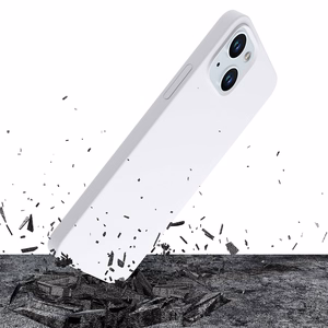 3mk Hardy Silicone MagCase jaoks iPhone 15 - valge and hõbedane
