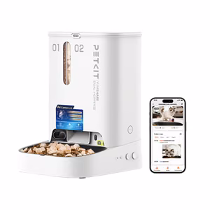 PETKIT YumShare Dual-hopper 2 Automatic Feeder with Camera Capacity 5 L Material ABS, 304 stainless steel White