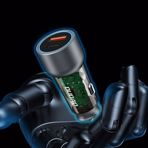 Dudao R4T 25W USB-A USB-C автомобильное зарядное устройство - серый