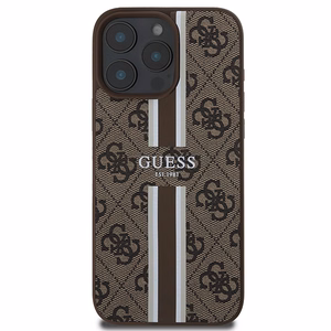 Guess 4G Printed Stripes MagSafe Ümbris jaoks iPhone 16 Pro Max - Brown