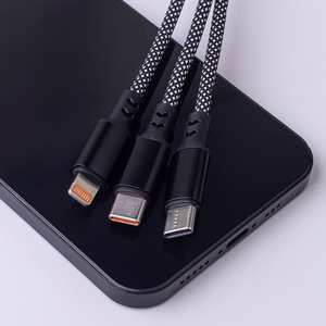 Maxlife ALLin1 kaabel USB + USB-C - Lightning + 2x USB-C 1,0 m 66W must