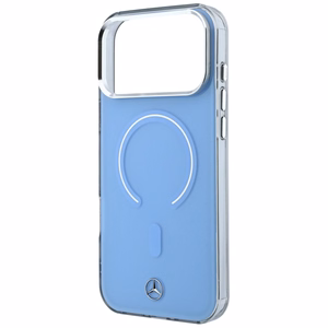 Mercedes Double Layer Iconic Logo ümbris seadmele iPhone 18 Pro Max / 17 Pro Max, MagSafe-ühilduv – sinine