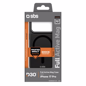 SBS Full Active Mag Ümbris with D3O Technology jaoks iPhone 17 Pro Max - Must