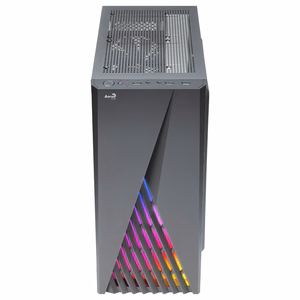 Aerocool DELTABKV1 ATX arvutikorpus RGB esikülg, täiskülje aken ja 12 cm ventilaator, must