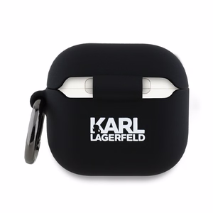 Karl Lagerfeld Silicone Karl&Chaupette Head 3D Ümbris jaoks AirPods 4 - must