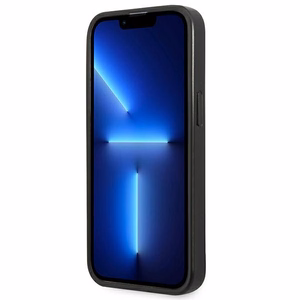Guess GUHCP14SPSATLG iPhone 14 6.1 "hõbedane / hõbedane hardcase SaffianoTriangle Logo