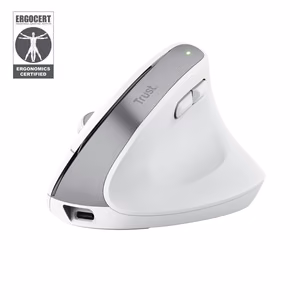 Juhtmevaba hiir TRUST Bayo+ ergonoomiline valge