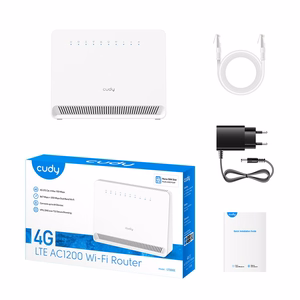 Cudy LT500E juhtmevaba ruuter Fast Ethernet kahesageduslik (2.4 GHz / 5 GHz) 4G valge
