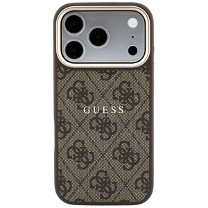 Guess Embossed 4G Classic MagSafe-ümbris iPhone 17 Pro Max / 18 Pro Max jaoks, pruun