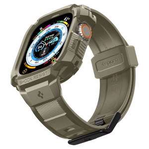 Spigen Rugged Armor Pro - rihm koos ümbrisega Apple Watch Ultra 49 mm (Vintage Khaki)