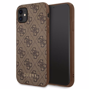 Guess 4G Metal kuldne Logo Ümbris jaoks iPhone 11 / Xr 6.1" - Brown