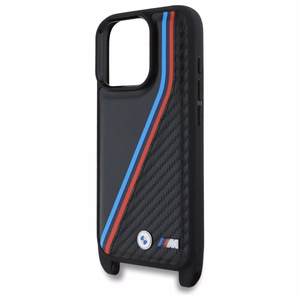 BMW M Edition Carbon Tricolor Lines & Strap Ümbris jaoks iPhone 16 Pro - must