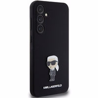 Karl Lagerfeld Silicone Ikonik Metal Pin ümbris jaoks Samsung Galaxy S23 FE - must
