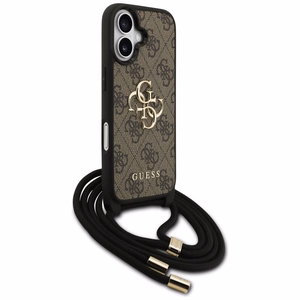 Guess 4G Big Logo Cord Stap Crossbody Ümbris jaoks iPhone 17 - Brown
