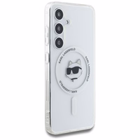 Ümbris Karl Lagerfeld Button Choupette Head Printed Logo MagSafe Samsung Galaxy S25 Plus valge