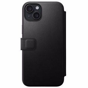 Nomad Modern Leather Folio ümbris jaoks iPhone 15 Plus 6,7" must
