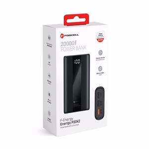Powerbank Forcell F-Energy Energo P20K2 QC3.0 PD 3A 22,5W 20000 mAh black