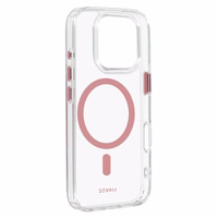 Liavec Glossy Magsafe Clear Ümbris do Iphone 16 Pro różowy