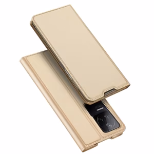 Dux Ducis Skin Pro Holster Cover Flip Cover Xiaomi Poco F4 5G jaoks kuldne