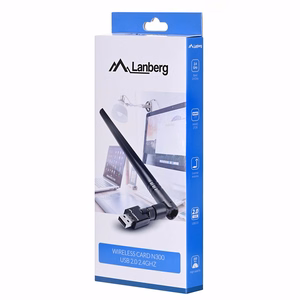 Lanberg NC-0300-WIE võrgukaart Ethernet / WLAN 2400 Mbit/s