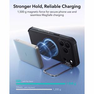 ESR Cyber Tough Kickstand MagSafe ümbris mudelitele iPhone 18 Pro / 17 Pro, must