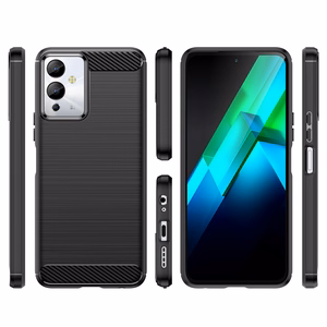 Carbon Ümbris ümbris jaoks Infinix Note 12i flexible silicone carbon cover must