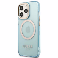 Guess kuldne Outline Translucent MagSafe ümbris jaoks iPhone 13 Pro / iPhone 13 - sinine