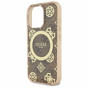 Guess IML Peony jaoks 4G Background MagSafe Ümbris jaoks iPhone 16 Pro - Brown