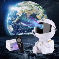 LED 3D galaxy and star projector Reach Mini Astronaut, valge