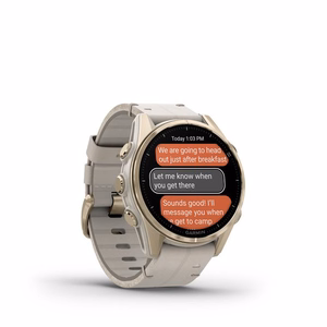 Garmin Fenix 8 3.3 cm (1.3") AMOLED 43 mm digitaalne 416 x 416 pikslit puuteekraan kuldne Wi-Fi GPS (satelliit)