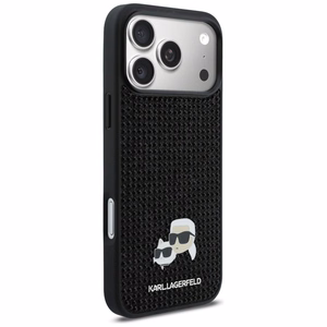 Karl Lagerfeld Strasskivide Karl&Choupette Pin Case iPhone 17 Pro Max jaoks - must