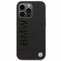 BMW Leather Stamp Ümbris jaoks iPhone 14 Pro - must