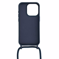 Strap Silicone Ümbris jaoks Iphone 15 Plus design 1 tumesinine