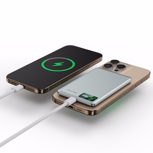 Blavec Power Bank 10000mAh BJ-03 Slim 13,5mm - Type C - 22,5W magnetic Magsafe 3 in 1 (PBBJ03-MC10G) grey aluminum