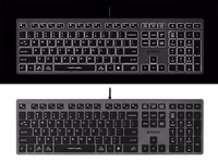 A4Tech FSTYLER FX60H (valge Backlit) keyboard USB QWERTY must, hall