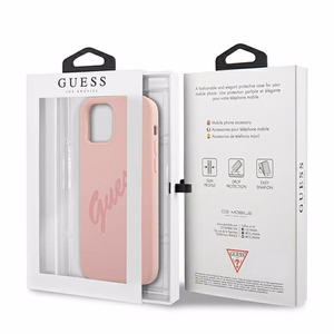 Guess GUHCP12LLSVSPI iPhone 12 Pro Max 6.7" roosa/roosa kõvakott Script Vintage