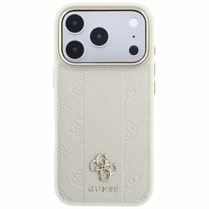 Guess Stripe Peony 4G Logo MagSafe ümbris mudelile iPhone 18 Pro / 17 Pro – värv: beež