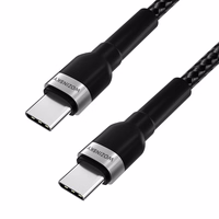 Wozinsky WNBCC1 USB-C / USB-C PD 65W kaabel 1 m - must