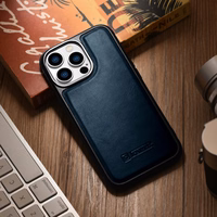 iCarer nahast õlivaha ümbris iPhone 14 Pro Maxi nahkkesta sinine (WMI14220720-BU)