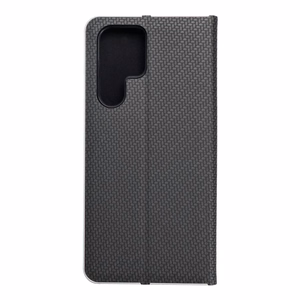 Чехол-книжка для Samsung S22 ULTRA Luna Book Carbon чёрный