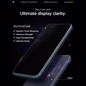 Spigen Glas.tR EZ Fit Privacy Karastatud klaas jaoks iPhone 16 Pro / 17 / 17 Pro - 2 pcs.